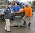 Ready to load the bells onto the lorry